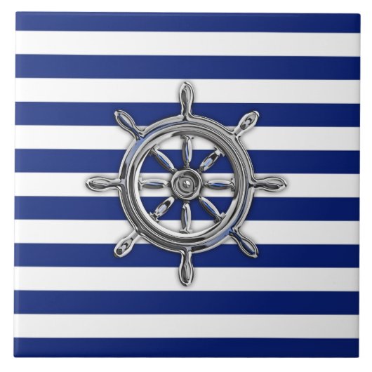 クロムのようなホイールオン航海ののストライプ タイル (正面)