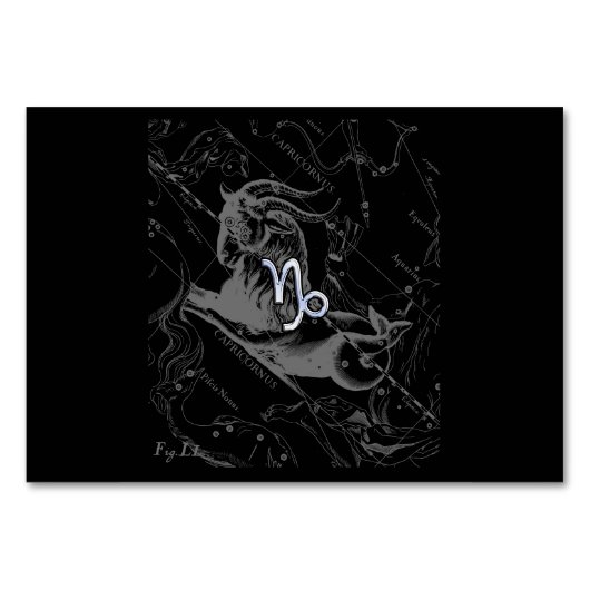 クロムのような山羊座〔占星術の〕十二宮図サインオンヘベリウス テーブルナンバー (正面)