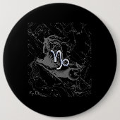 クロムのような山羊座〔占星術の〕十二宮図サインオンヘベリウス 缶バッジ (正面)