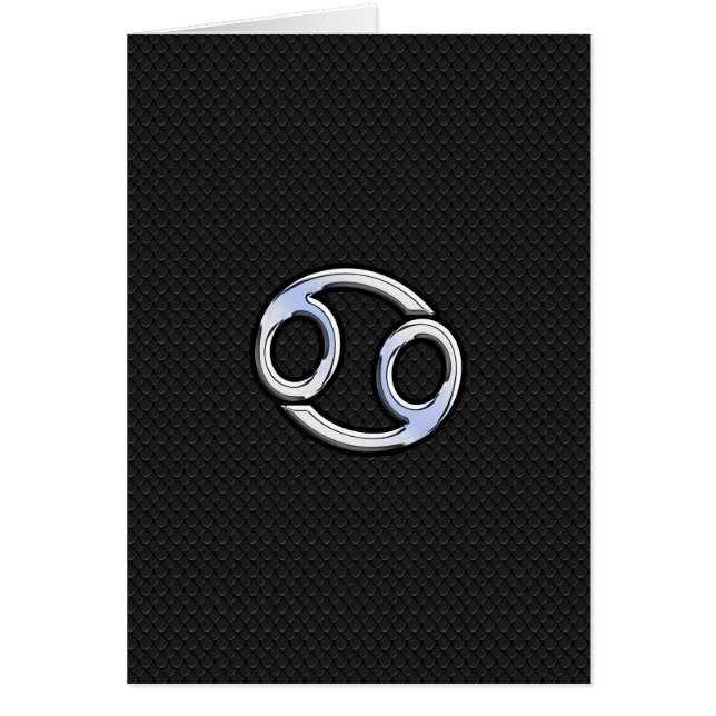 クロムのような癌の〔占星術の〕十二宮図のサインが黒 (正面)