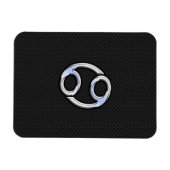 クロムのような癌の〔占星術の〕十二宮図のサインが黒 マグネット (横)