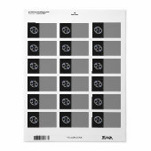 クロムのような癌の〔占星術の〕十二宮図のサインが黒 ラベル (フルシート)