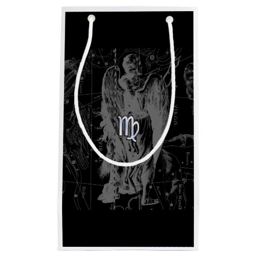 クロムのような《星座》乙女座〔占星術の〕十二宮図サインオンヘベリウス スモールペーパーバッグ (正面)