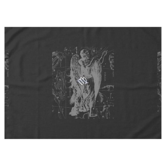 クロムのような《星座》乙女座〔占星術の〕十二宮図サインオンヘベリウス テーブルクロス (正面(横))