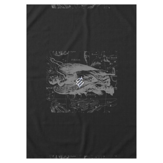 クロムのような《星座》乙女座〔占星術の〕十二宮図サインオンヘベリウス テーブルクロス (正面)
