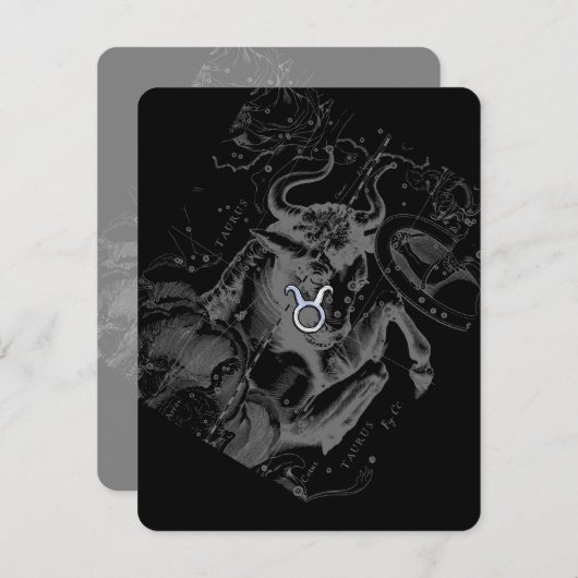 クロムのようなTaurus〔占星術の〕十二宮図サインオンヘベリウス (正面/裏面)