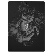 クロムのようなTaurus〔占星術の〕十二宮図サインオンヘベリウス クリップボード (裏面)