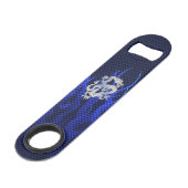 クロムのドラゴンは青いカーボン繊維のスタイルを好みます スピード栓抜き (正面アングル)