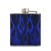 クロムのドラゴンは青いカーボン繊維のスタイルを好みます フラスク (裏面)