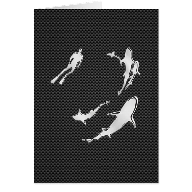 クロムはカーボン繊維の鮫を持つダイバーを好みます (正面)