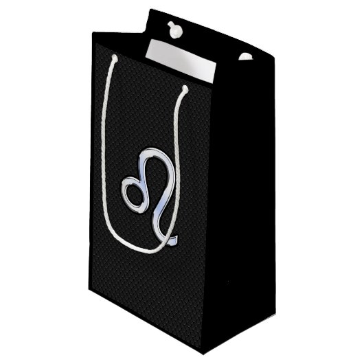 クロムはスネークスキンの装飾のレオの(占星術の)十二宮図の印を好みます スモールペーパーバッグ (正面アングル)