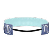 クロムはデジタル青い迷彩柄の《星座》乙女座の(占星術の)十二宮図の印を好みます アスレチックヘッドバンド (裏面)