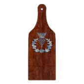クロムはマホガニーの木製の穀物のスコットランド人のアザミを好みます カッティングボード (正面)