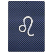 クロムはレオの(占星術の)十二宮図の印青いカーボン繊維を好みます クリップボード (裏面)