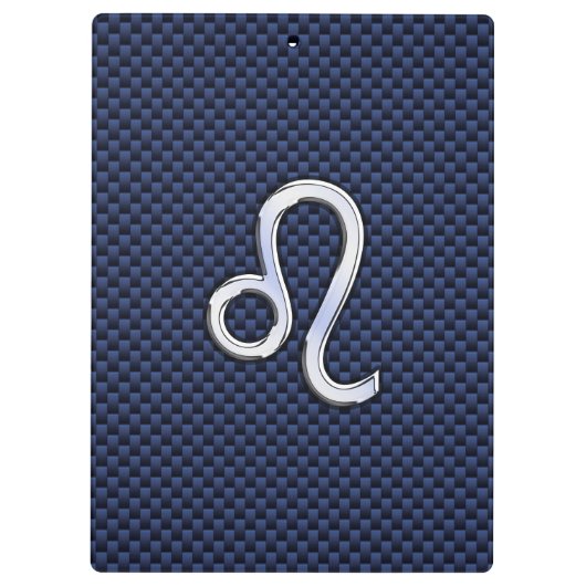 クロムはレオの(占星術の)十二宮図の印青いカーボン繊維を好みます クリップボード (裏面)