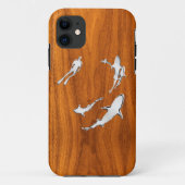 クロムは鮫のシルエットを持つダイバーを好みます Case-Mate iPhoneケース (裏面)