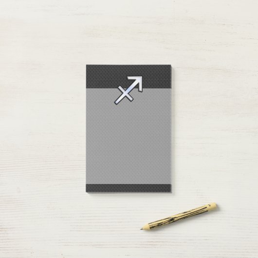 クロムは黒の射手座の(占星術の)十二宮図の印を好みます ポストイット (デスク上)