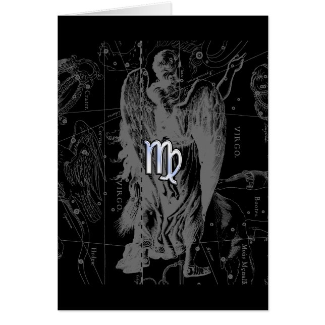 クロムは黒のHeveliusの《星座》乙女座の(占星術の)十二宮図の印を好みます (正面)