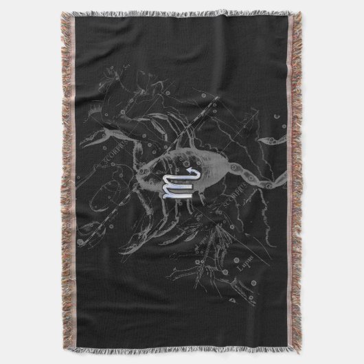 クロムはHeveliusの蠍座の(占星術の)十二宮図の印を好みます スローブランケット (正面縦)