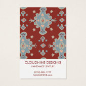 クロムウェルイヤリングネックレスジュエリー表示カード (裏面)