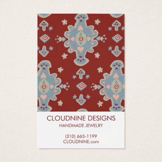 クロムウェルイヤリングネックレスジュエリー表示カード (裏面)