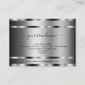 クロムエエレガントフェクトシルバーカラープロフェッショナル 名刺 (裏面)
