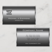 クロムエレガントモノグラム 名刺 (正面/裏面)