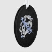 クロムオリエントスタイルドラゴンブラックスネークスキンプリント オーナメント (正面)