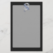 クロムオリエントスタイルドラゴンブラックスネークスキンプリント 便箋 (正面)