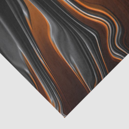 クロムオレンジのフラクタル抽象芸術デ素晴らしコパージュ 薄葉紙 (詳細)