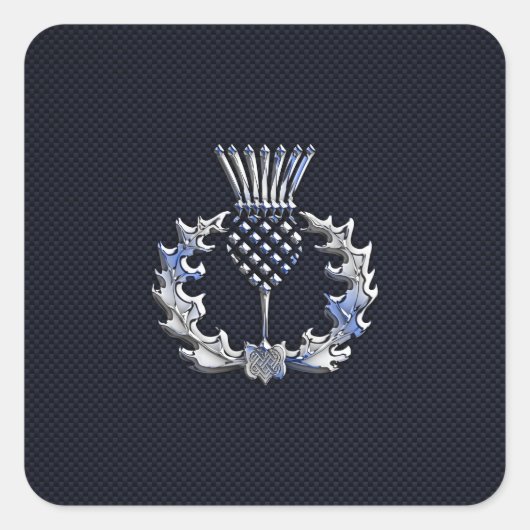 クロムオンカーボンファイバープリントスコティスル スクエアシール (正面)