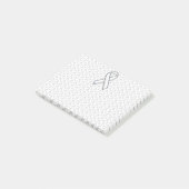 クロムオンホワイト編み物リボン認識度プリント ポストイット (アングル)