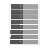 クロムカデュース医療用シンボルブラック炭素繊維 ラップアラウンド宛名ラベル (シート)