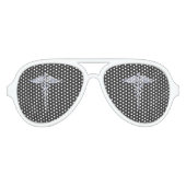 クロムカドゥセウス医療シンボルブラックカーボンファイバー アビエーターサングラス (正面)