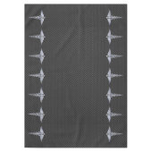 クロムカドゥセウス医療シンボル炭素繊維プリント テーブルクロス (正面)