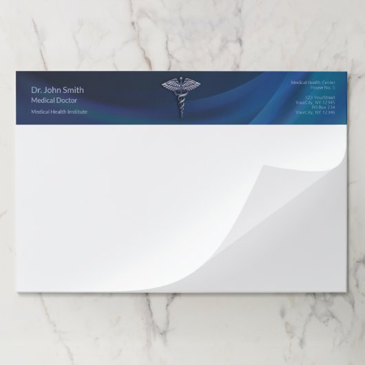 クロムカドゥセウス暗いホログラフィック3D医療 ペーパーパッド (折り畳み)