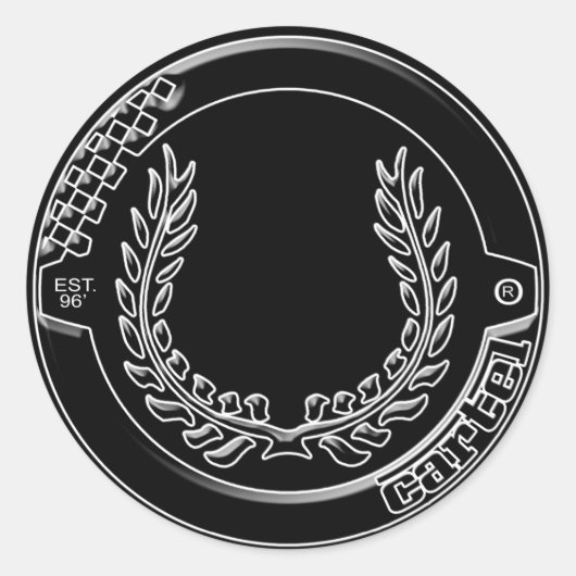 クロムカルテルのロゴシール ラウンドシール (正面)