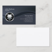 クロムギターヘッドストックギタリストビジネスカード 名刺 (正面/裏面)