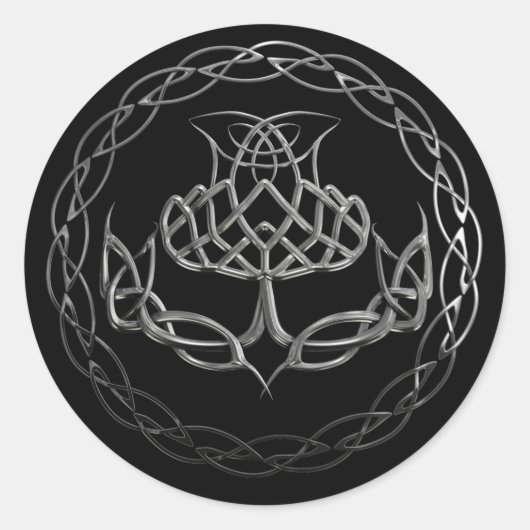 クロムケルト結び目模様チスル ラウンドシール (正面)