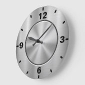 クロムシルバー鋼大時計 ラージ壁時計 (傾斜)