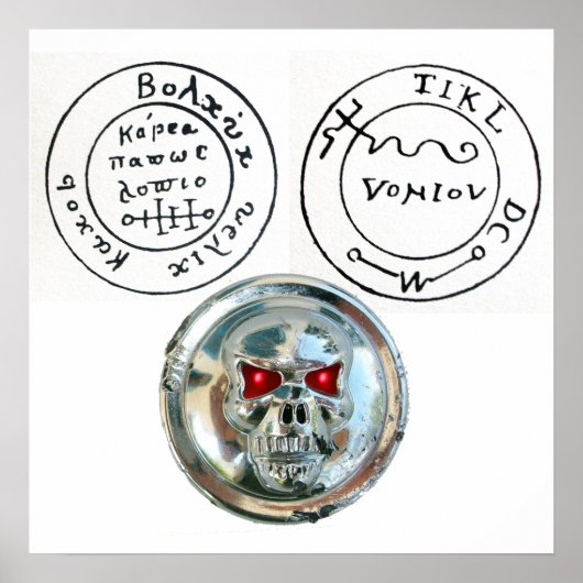 クロムスカルとアンティーク海賊の宝石図 ポスター (正面)