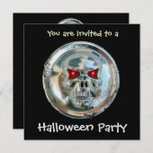 クロムスカルハローウィンパーティ氷金属 招待状 (正面/裏面)