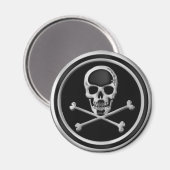 クロムスカル及びクロスボーン マグネット (正面/裏面)