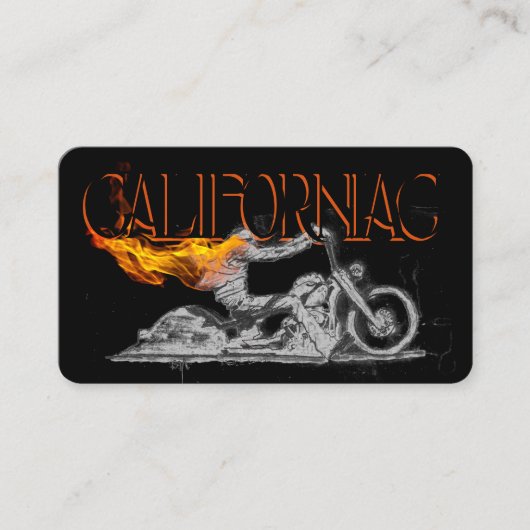 クロムスタイリッシュオートバイ名刺 名刺 (正面)