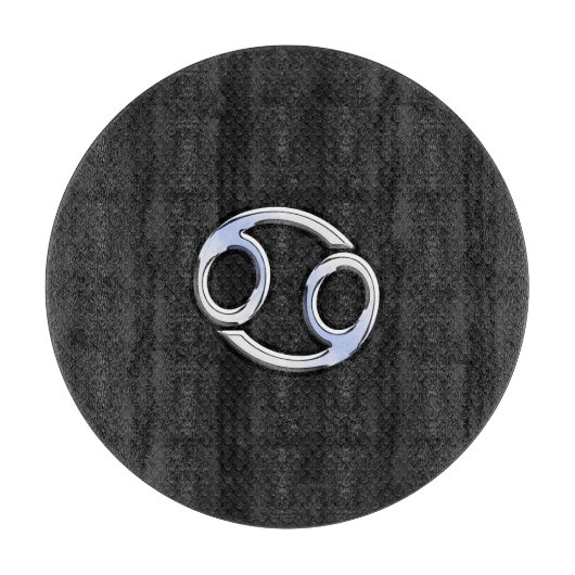 クロムスタイルがん〔占星術の〕十二宮図記号 カッティングボード (正面)