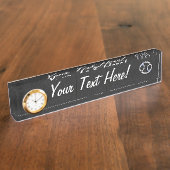 クロムスタイルがん〔占星術の〕十二宮図記号 デスクネームプレート (側面)