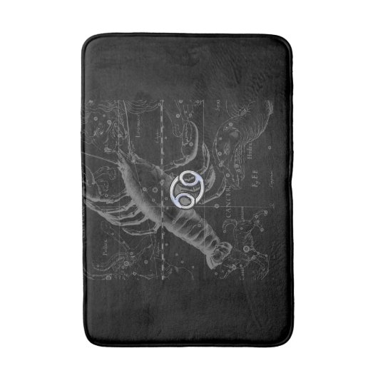 クロムスタイルがん〔占星術の〕十二宮図Hevelius 1690サイン バスマット (正面縦)