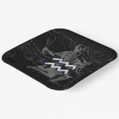 クロムスタイルアクエリアス〔占星術の〕十二宮図シンボルon Hevelius ペーパープレート (傾斜あり)