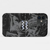 クロムスタイルアクエリアス〔占星術の〕十二宮図シンボルon Hevelius Case-Mate iPhoneケース (裏面(横))