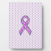 クロムスタイルクリスタルピンクリボン認識度ニット フォトプラーク (正面)